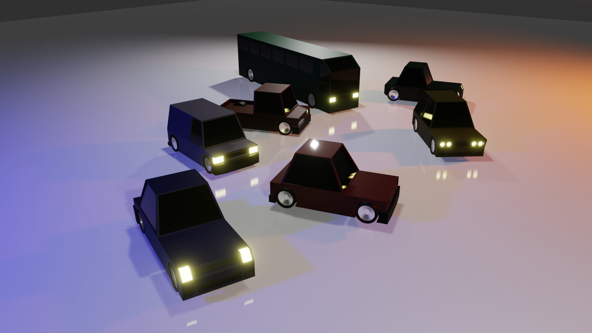Low Poly Car Pack preview image 1